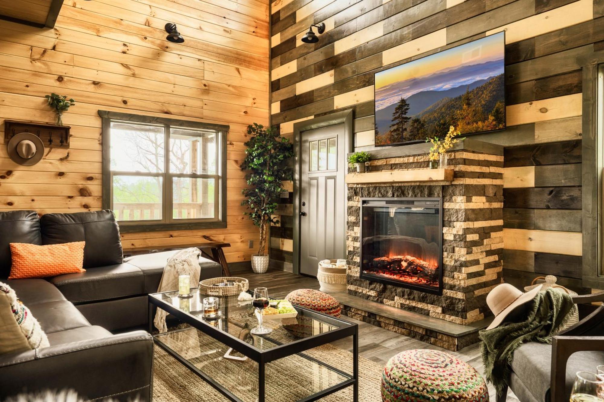 Mountainscape - Brand New Cabin W Views - Hottub - Firetable - Ps5 - Pooltable - 3 Pools ガトリンバーグ エクステリア 写真